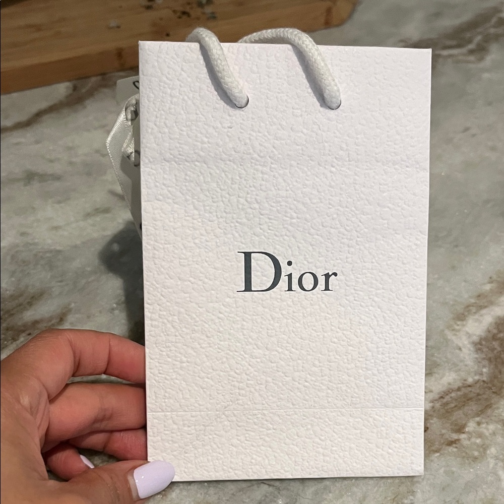 Dior Textured Small Jewelry White Bag